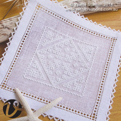 Sardinian knotted embroidery doily